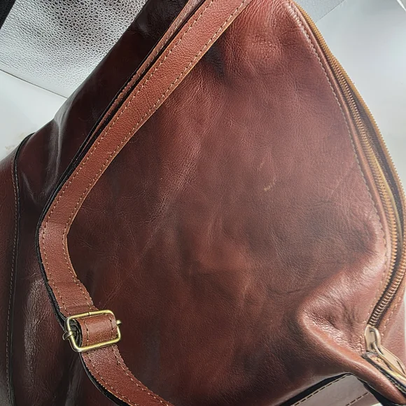 VTG Tedeschi Paris Leather Bucket Bag • Cognac French Equestrian - Picture 5 of 15